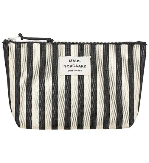 Mads Nørgaard Toilettaske - Knit Stripe Make-Up - Sort/Hvid