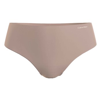 Calvin Klein Trusser 2P Invisibles High Rise Thong Beige X-Large Dame