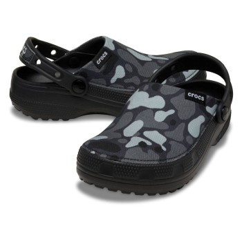Crocs Crafted Camo Clog Sort/Grå US M13 (EU 48-49)