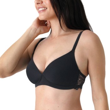 sassa BH Silk Touch Soft Bra Sort modal B 80 Dame