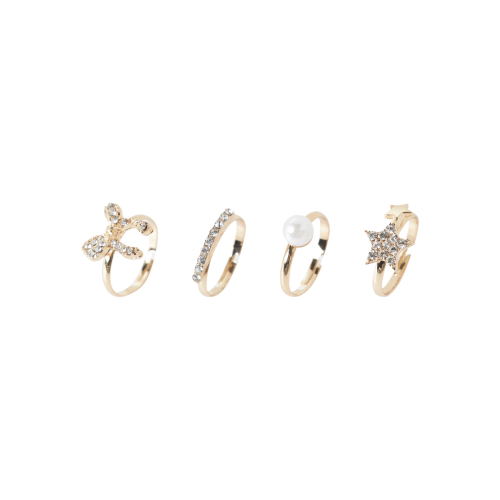 NAME IT 4-Pak Ringe Acc-kida Gold Colour