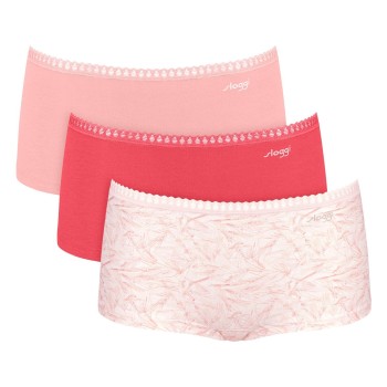 Sloggi Trusser 3P GO Crush Hipster Shorts Rød/Rosa bomuld XX-Large Dame