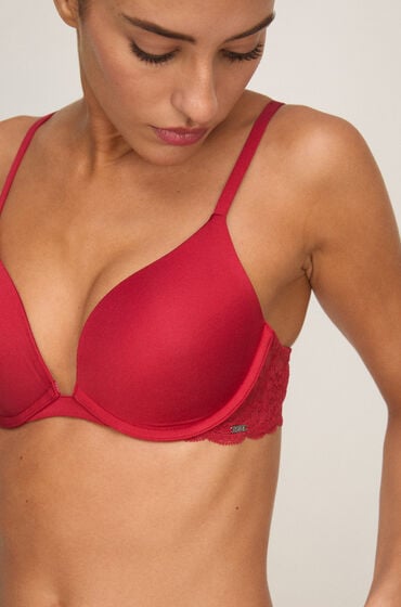 Hunkemöller Formstøbt push-up bøjle-bh Angie Rød