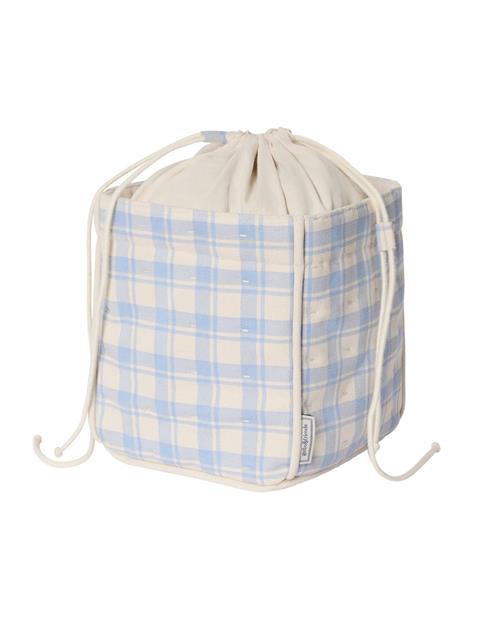garbo&friends Opbevaringskurv, Lille Plaid Sky Blue  Plaid Sky Blue One Size  Blå  One Size  unisex