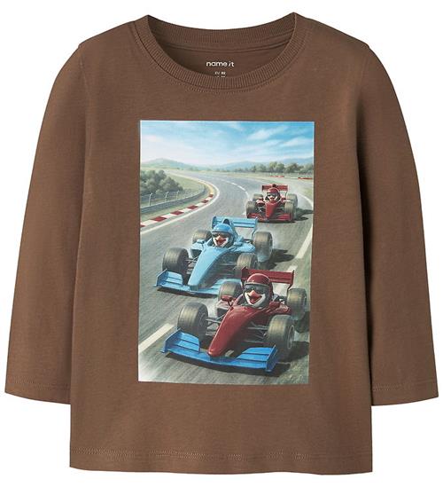 Name it Bluse - NmmVoto - Sepia/Racing Penguins