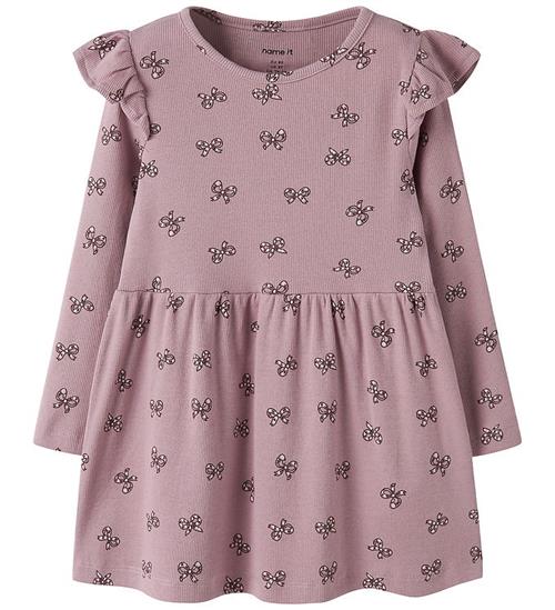 Name It Kjole - Rib - NmfRulies - Mauve Shadows
