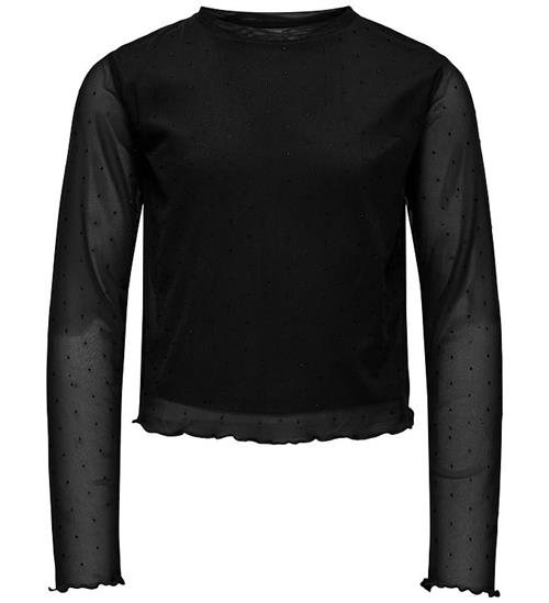 Kids Only Bluse - Mesh - KogJada - Black/DTM Rhinestones
