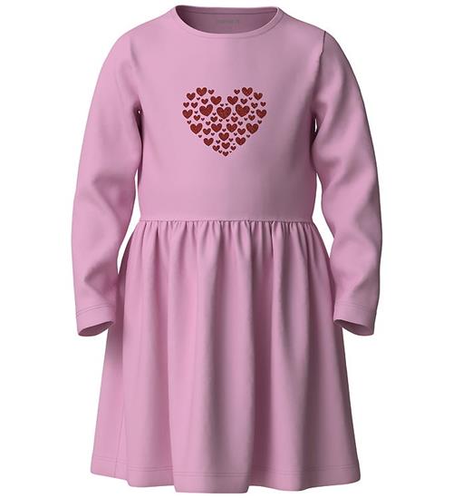 Name It Kjole - NmfViparty - Full Blooming Pink/Heart