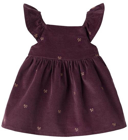 Name It Kjole - NbfElina - Catawba Grape/Glitter Bows