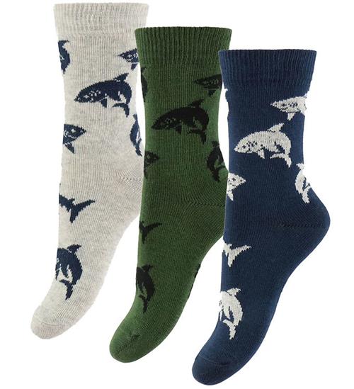 Fuzzies Strømper - 3-pak - Sharks