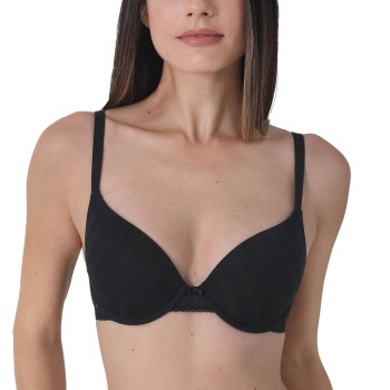 sassa BH Natural Stripe Padded Underwired Bra Sort viskose B 95 Dame