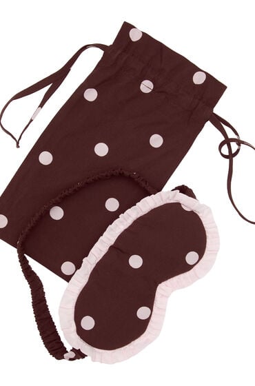 Hunkemöller Pyjama Set Poplin Ruffle Brun