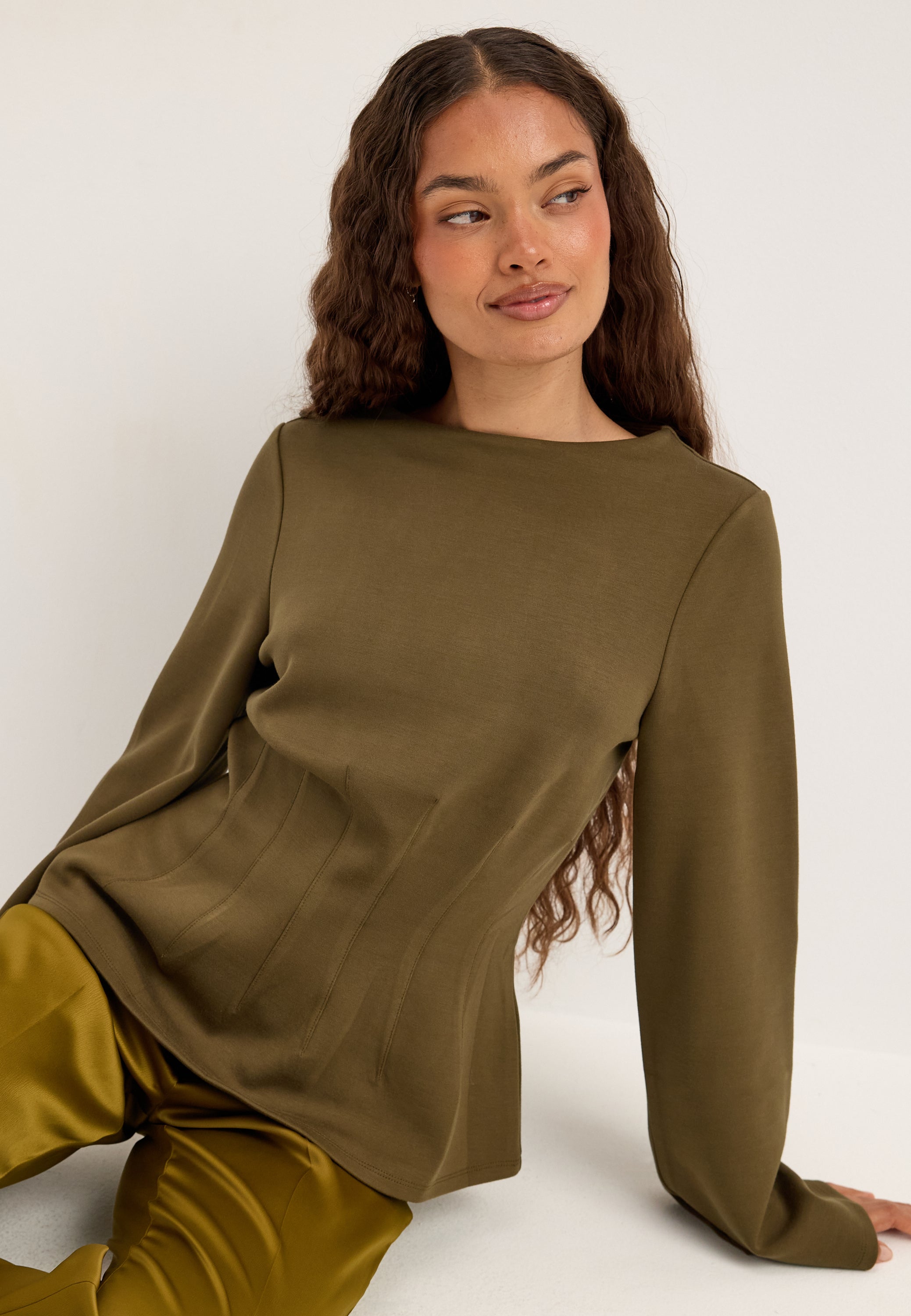 BUBBLEROOM Peplum Long Sleeve top