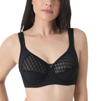 sassa BH Graphical Jacquard Underwired Bra Sort polyamid E 85 Dame