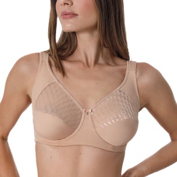 sassa BH Graphical Jacquard Underwired Bra Beige polyamid D 75 Dame