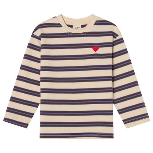 Kuling Granada LS T-Shirt Heavy Cotton Brown Stripe Brown Stripe-98/104 cm  Brun  98/104 cm  unisex