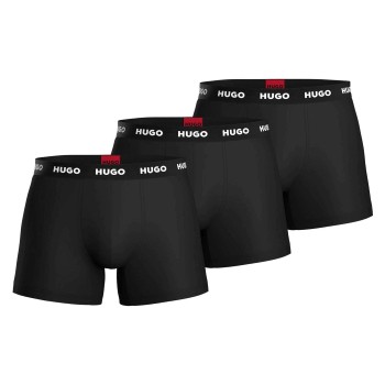 HUGO 3P Triplet Boxer Brief D1 Sort/Hvid bomuld X-Large Herre