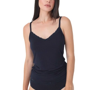 sassa Sassa Bamboo Jacquard Top Marineblå viskose 42 Dame