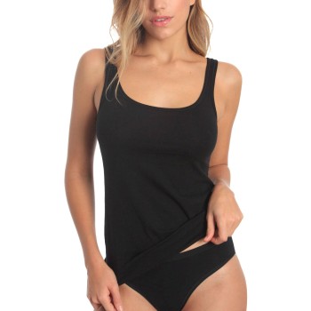 sassa Sassa Casual Comfort Tank Top Sort bomuld 46 Dame