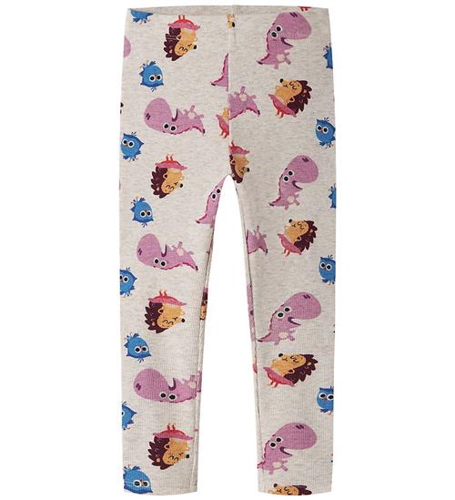 Name It Leggings - Rib - NmfAbesa - Børste - Peyote Melange