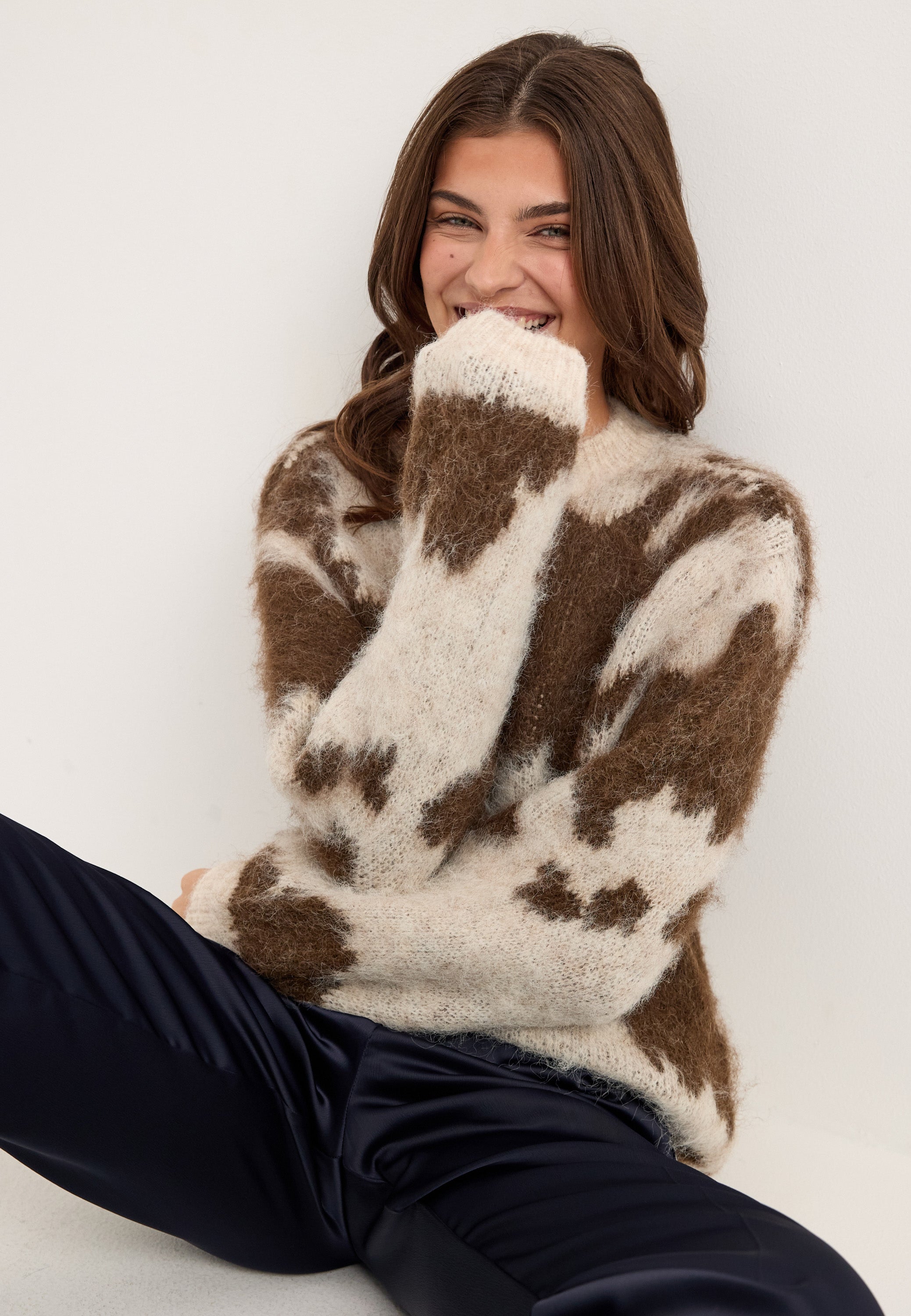 VILA Vivenla O-neck L/S JACQUARD Knit Top